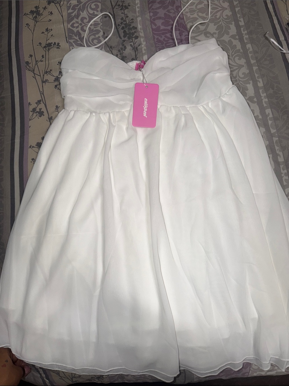 Edikted White Spaghetti Strap Party Dress for Women